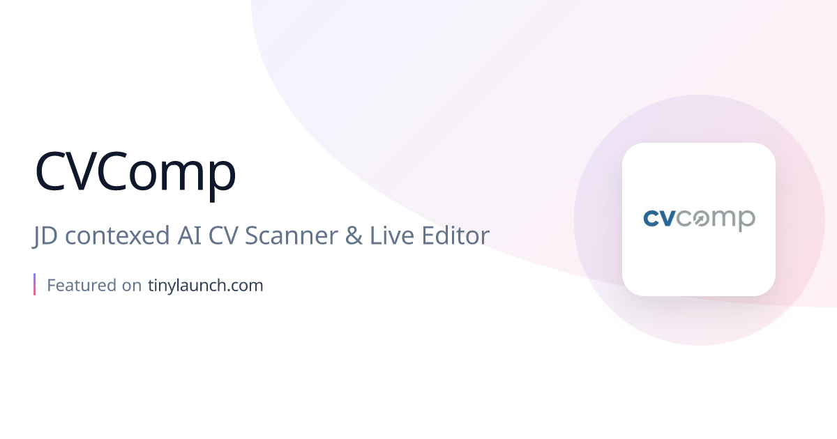 CVComp: JD contexed AI CV Scanner & Live Editor