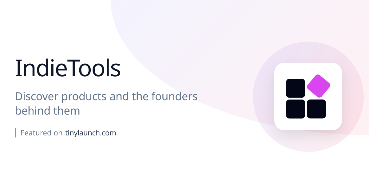 IndieTools: Discover products created by indie makers…