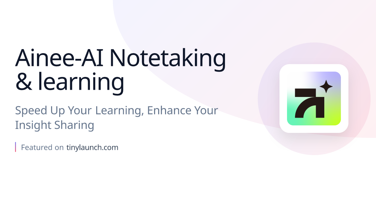 Ainee-AI Notetaking & learning: Speed Up Your Learning,…