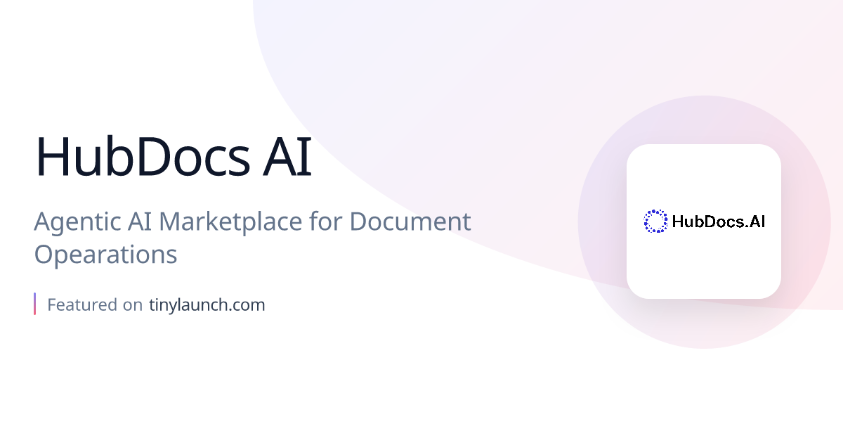 HubDocs AI - tinylaunch