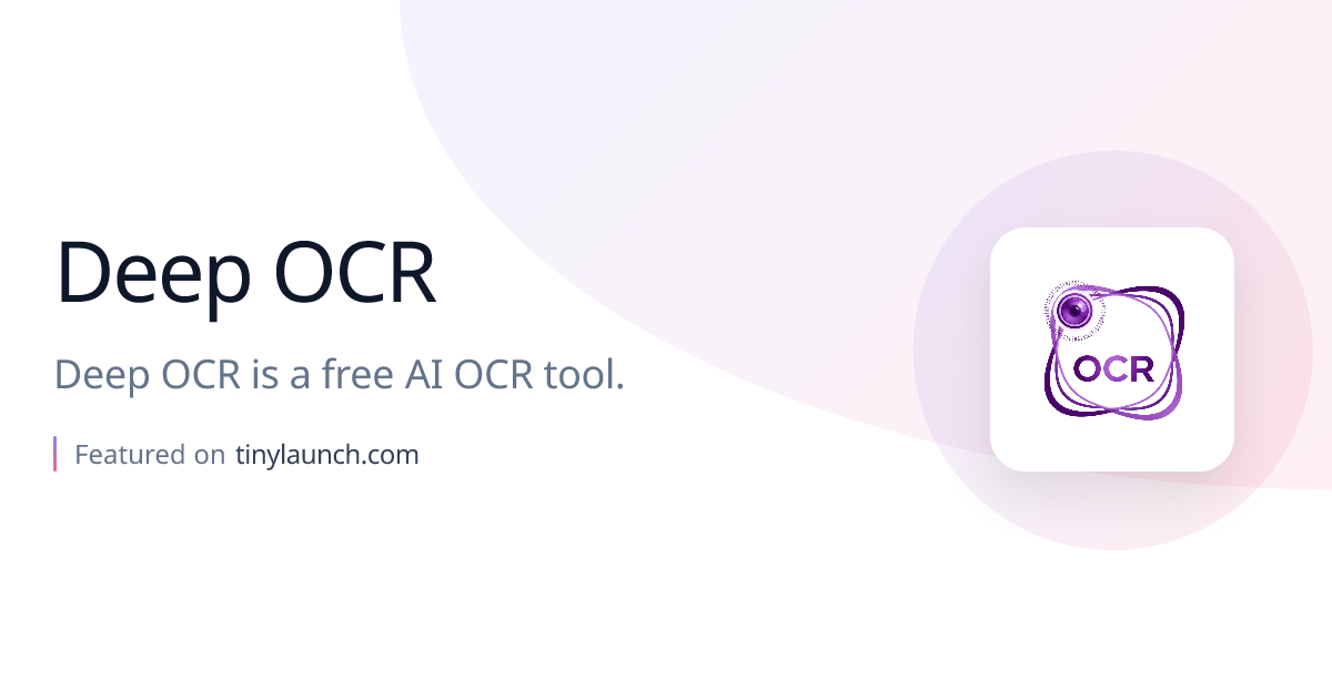 Deep OCR: Deep OCR is a free AI OCR tool.