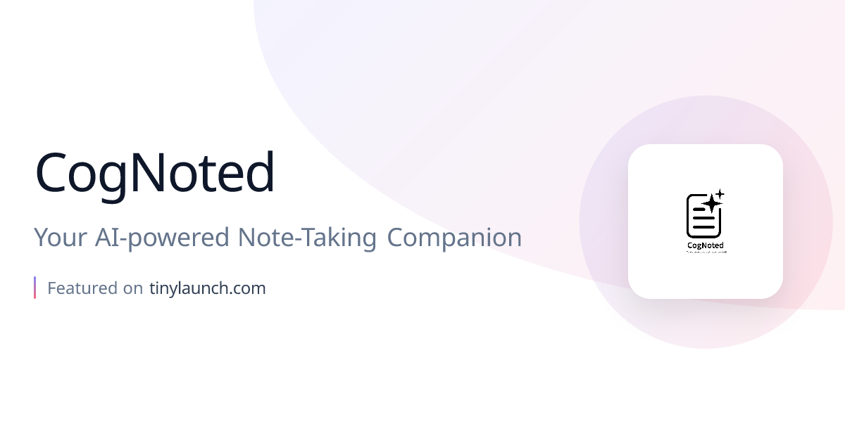 CogNoted: Your AI-powered Note-Taking Companion