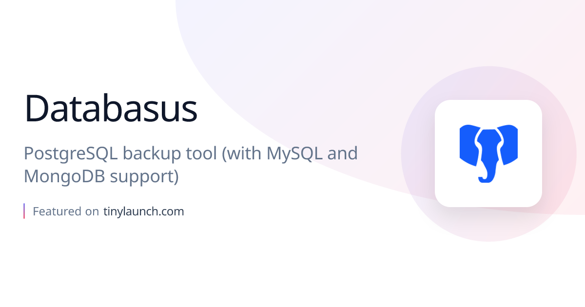 Databasus: PostgreSQL backup tool (with MySQL and…