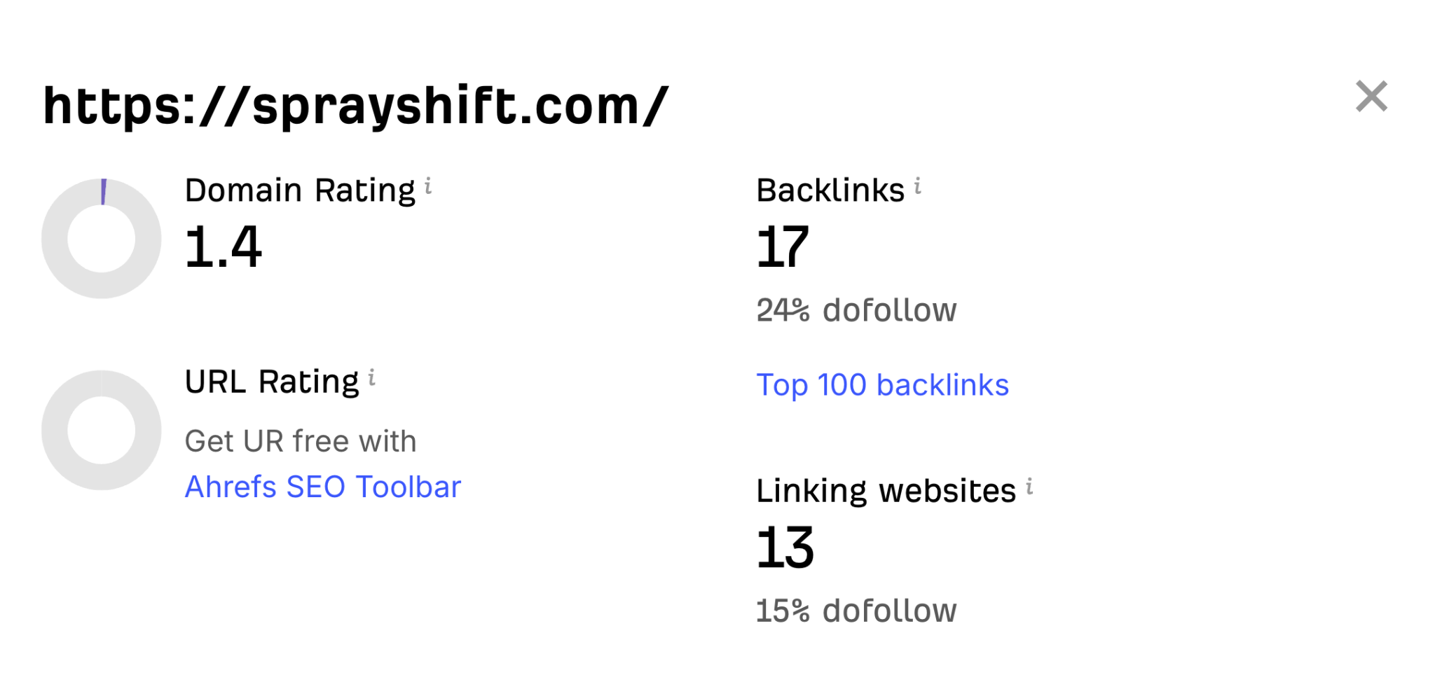 SprayShift before - DR 1
